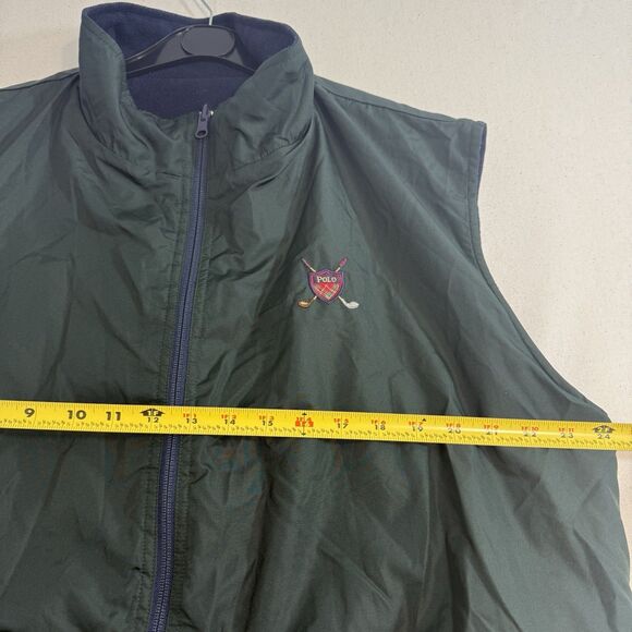 Polo Golf Ralph Lauren Vest Reversible Mens Size XL Green Shield - Picture 4 of 13
